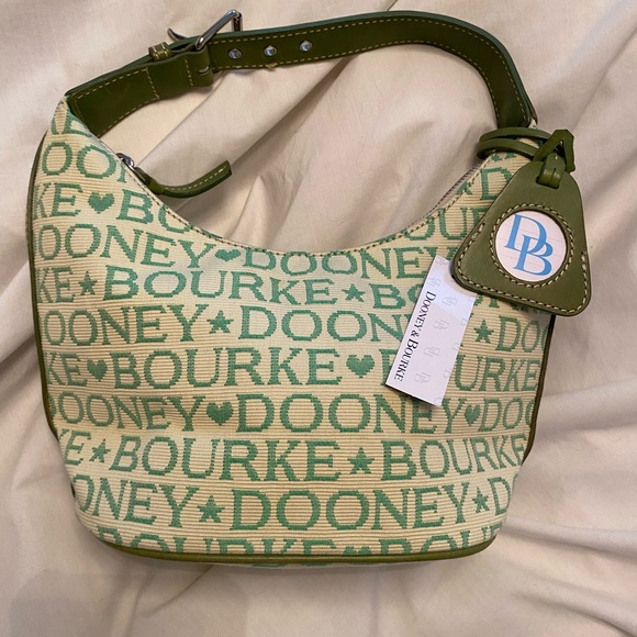 NWT Dooney & Bourke Monogram Hearts and Stars Adjustable Hobo Shoulder Bag - Picture 2 of 16